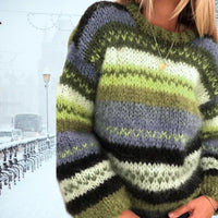 Vintage Handgestrickter Damenpullover - Celeste