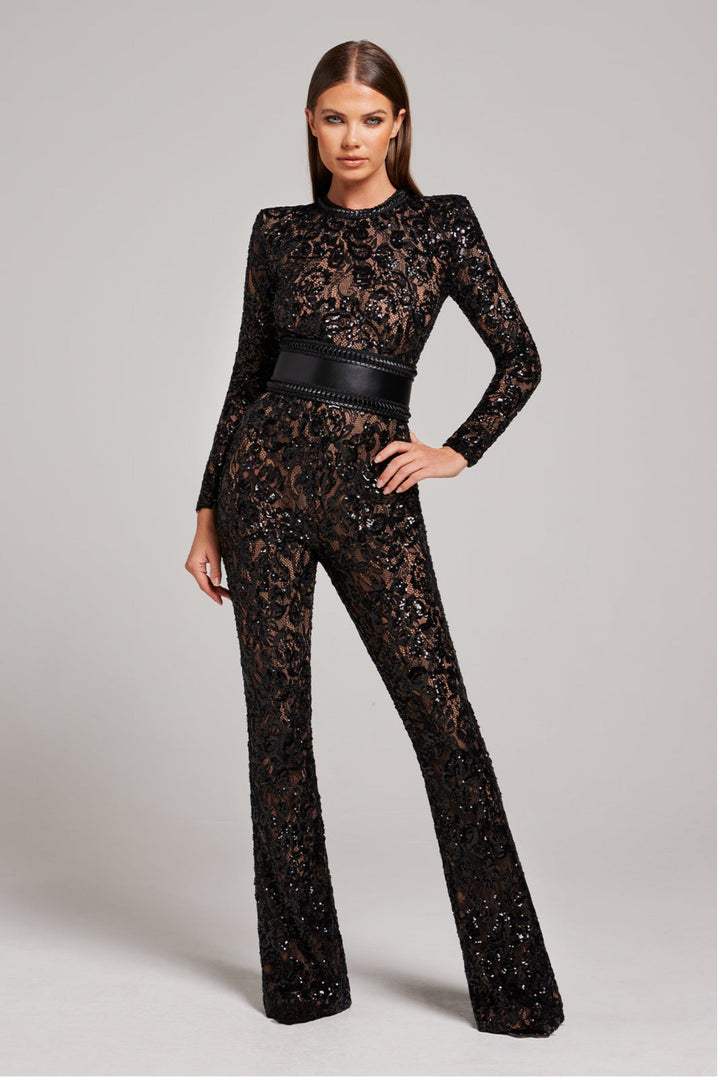 Stijlvolle Avondjumpsuit met V-hals - Juliette