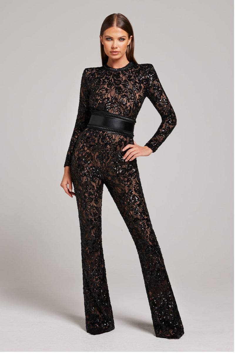 Stijlvolle Avondjumpsuit met V-hals - Juliette
