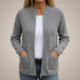 Cozy Zip-Up Cardigan with Deep Front Pockets 1