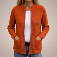 Cozy Zip-Up Cardigan with Deep Front Pockets 4