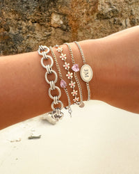 Heart-shaped Birthstone Bracelet