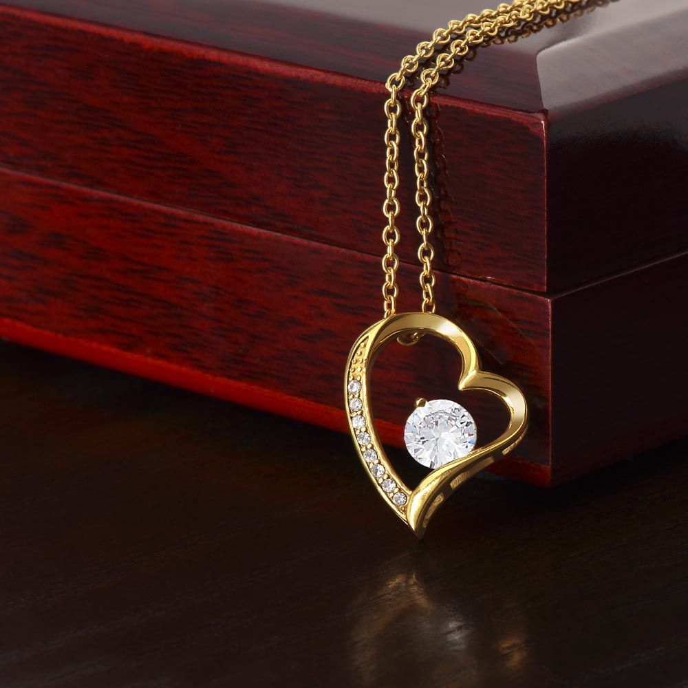 Anhänger-Kette mit herzförmigem Zirkonia-Stein - Ella
