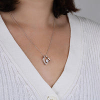 Anhänger-Kette mit herzförmigem Zirkonia-Stein - Ella