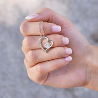 Anhänger-Kette mit herzförmigem Zirkonia-Stein - Ella