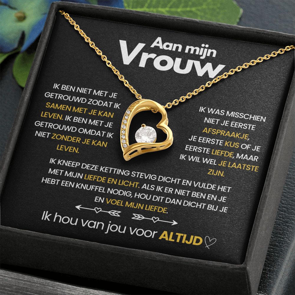 Anhänger-Kette mit herzförmigem Zirkonia-Stein - Ella