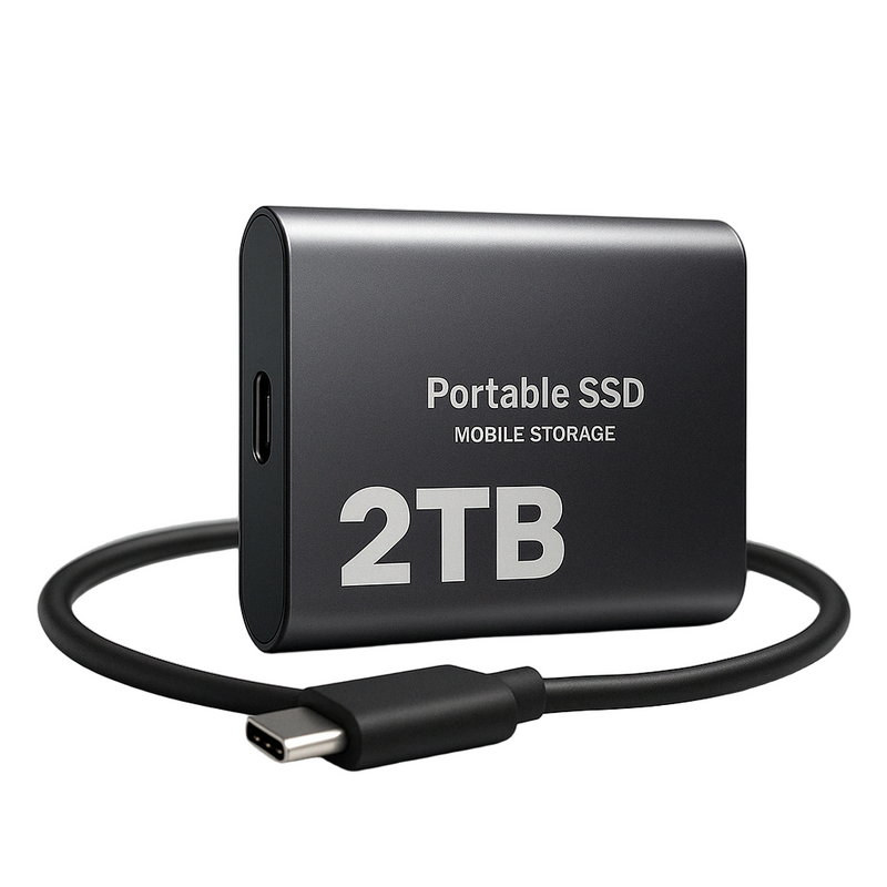 Portable High-Speed SSD Storage, USB-C 1050MB/s (2TB) 2
