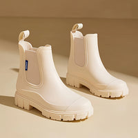 Women's waterproof mid-height rain boots with anti-slip sole – Selora