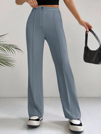 Trendige Damenhose mit hoher Taille und Plissee - Emilia