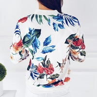 Langärmelige Damen Sommerjacke mit Blumenmuster – Liora