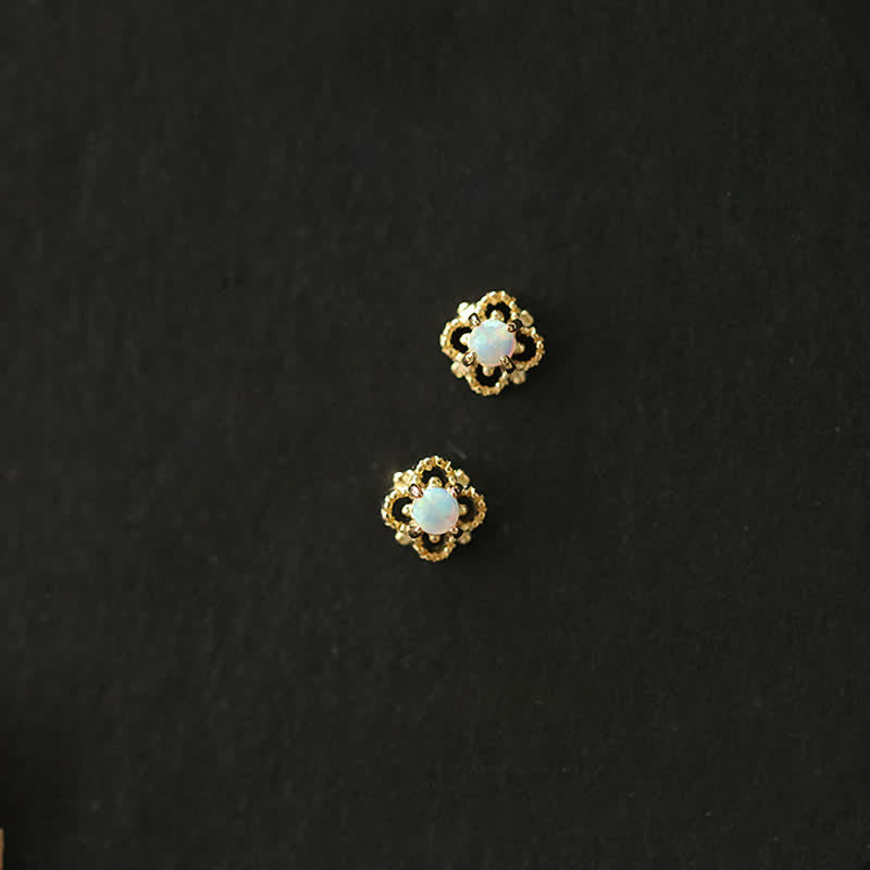 Zarte Vintage Ohrringe mit Opal - Seraphina