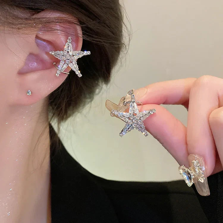 Zirkonia-Stern-Ohrringe/Earcuff - Lyric