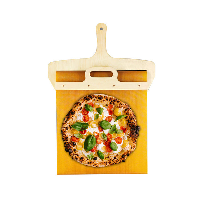Verstelbare pizzaschepper van berkenhout met schuifmechanisme – Fornello