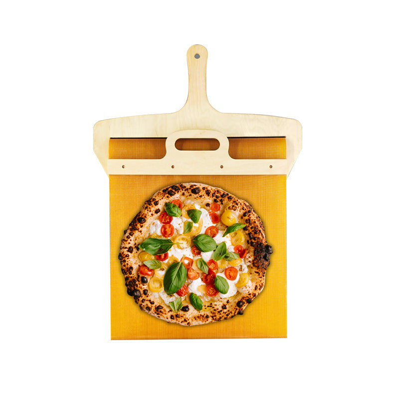 Verstelbare pizzaschepper van berkenhout met schuifmechanisme – Fornello