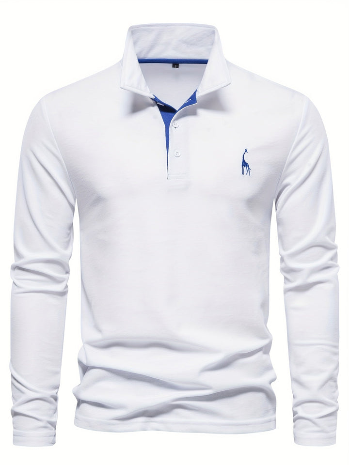 Bequemer Herren Polo mit Langen Ärmeln