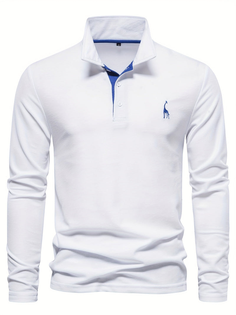 Bequemer Herren Polo mit Langen Ärmeln