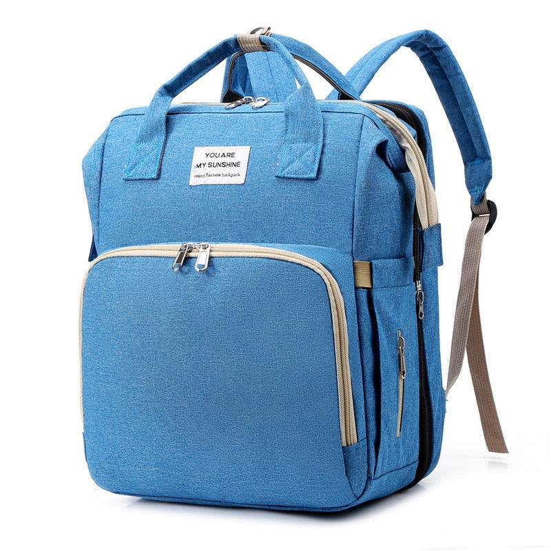 Tragbares Babybett und Wickeltasche – Multifunktionaler Reise-Rucksack