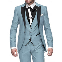 Men's Elegant Three-Piece Tailored Occasion Suit Set 4