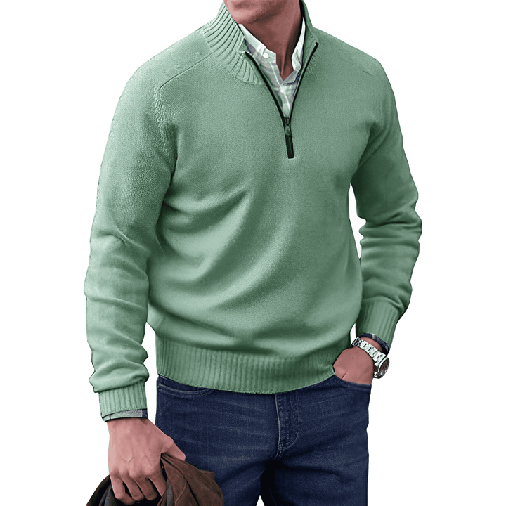 Kaschmirpullover mit Reißverschluss - Mason