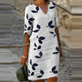Trendiges Sommerkleid mit Blattmuster – Liora