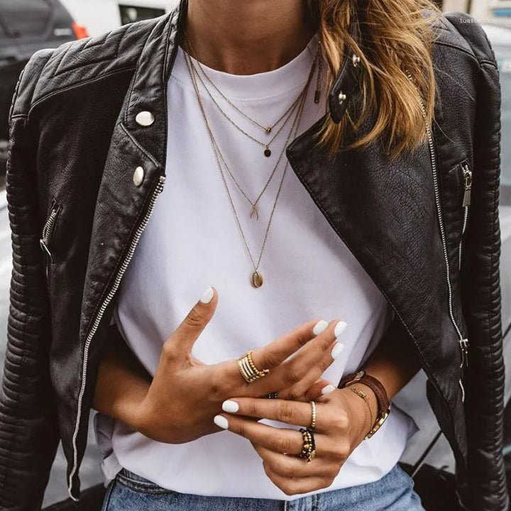 Olive Leder Bikerjacke | Cool & Stilvoll