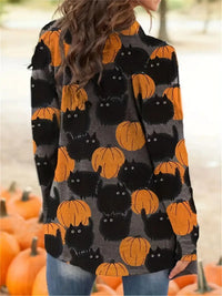 Casual Halloween-Kürbis Damenjacke - Luna