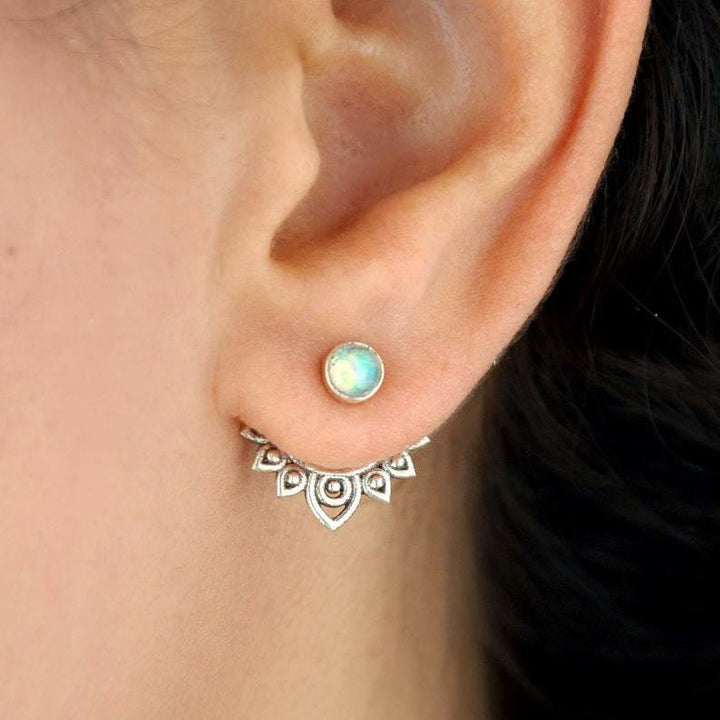 Natürliche Opal Lotus Ohrringe - Sophia