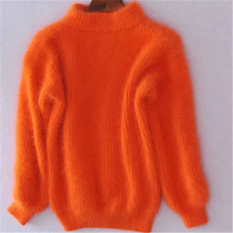 Lässiger Angora-Strickpullover für Damen - Livia