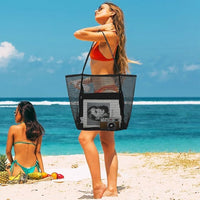 Faltbare Mesh-Strandtasche mit Innentasche