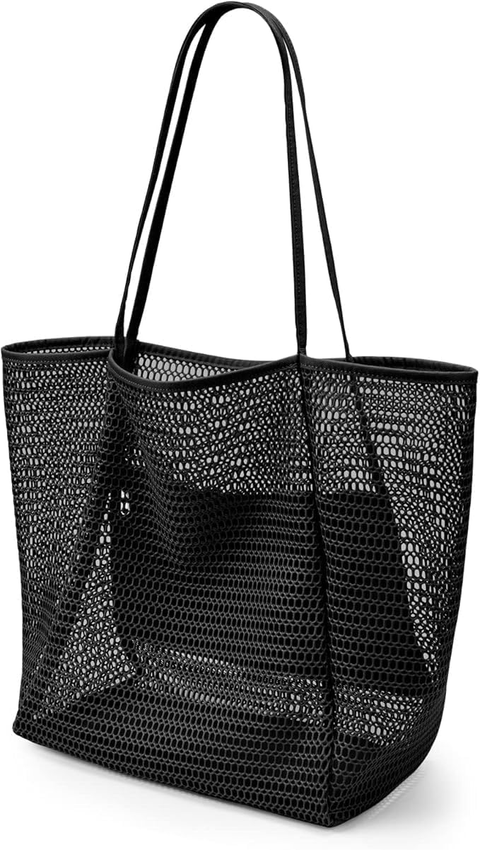 Faltbare Mesh-Strandtasche mit Innentasche
