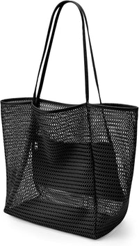 Faltbare Mesh-Strandtasche mit Innentasche