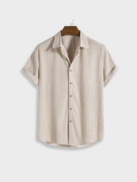 Herren Corduroy Sommer-Set mit Knopfverschluss – Sven