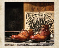 Men's Retro Lace-Up Leather Boots with Non-Slip Sole 3