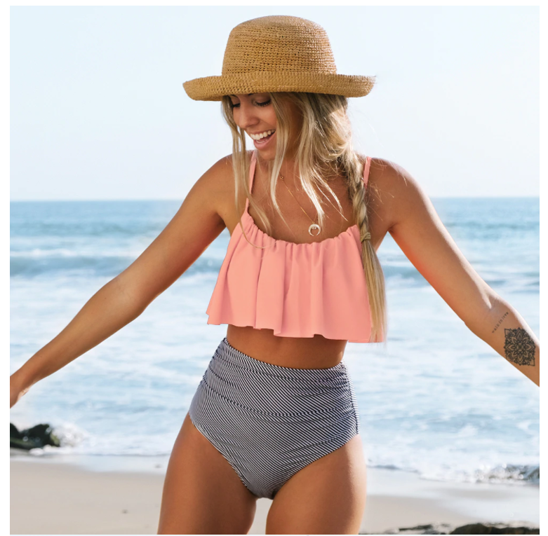 Belle Mae Bikini | Ein bunter Bikini mit Rüschen