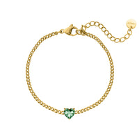 Heart-shaped Birthstone Bracelet