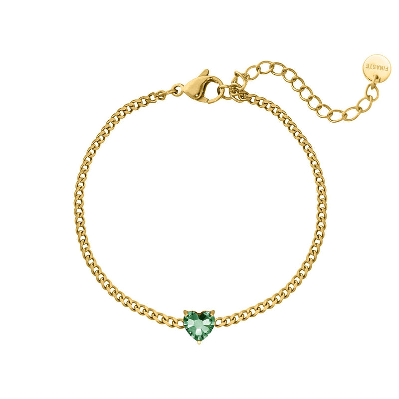 Heart-shaped Birthstone Bracelet