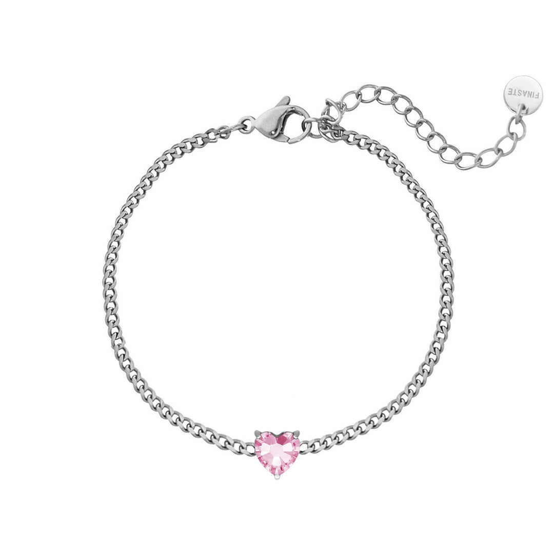 Heart-shaped Birthstone Bracelet