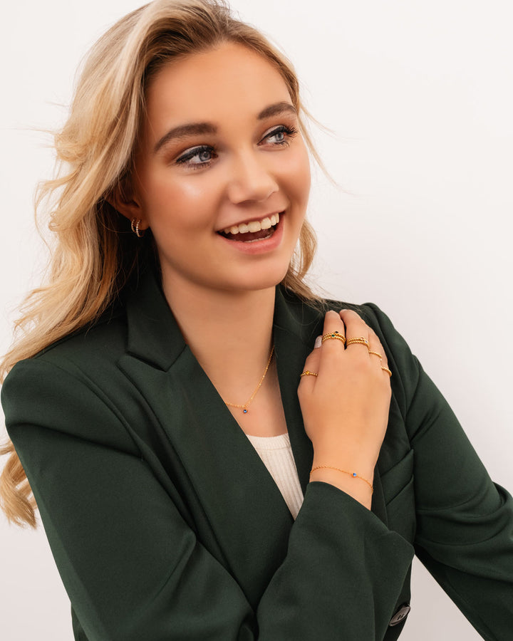 Ronde Edelsteen Geboortesteen Armband