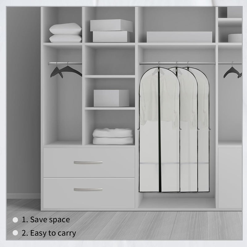 Lange Jurk Opslaghoes – 180 cm met Rits en Venster (2-Pack)