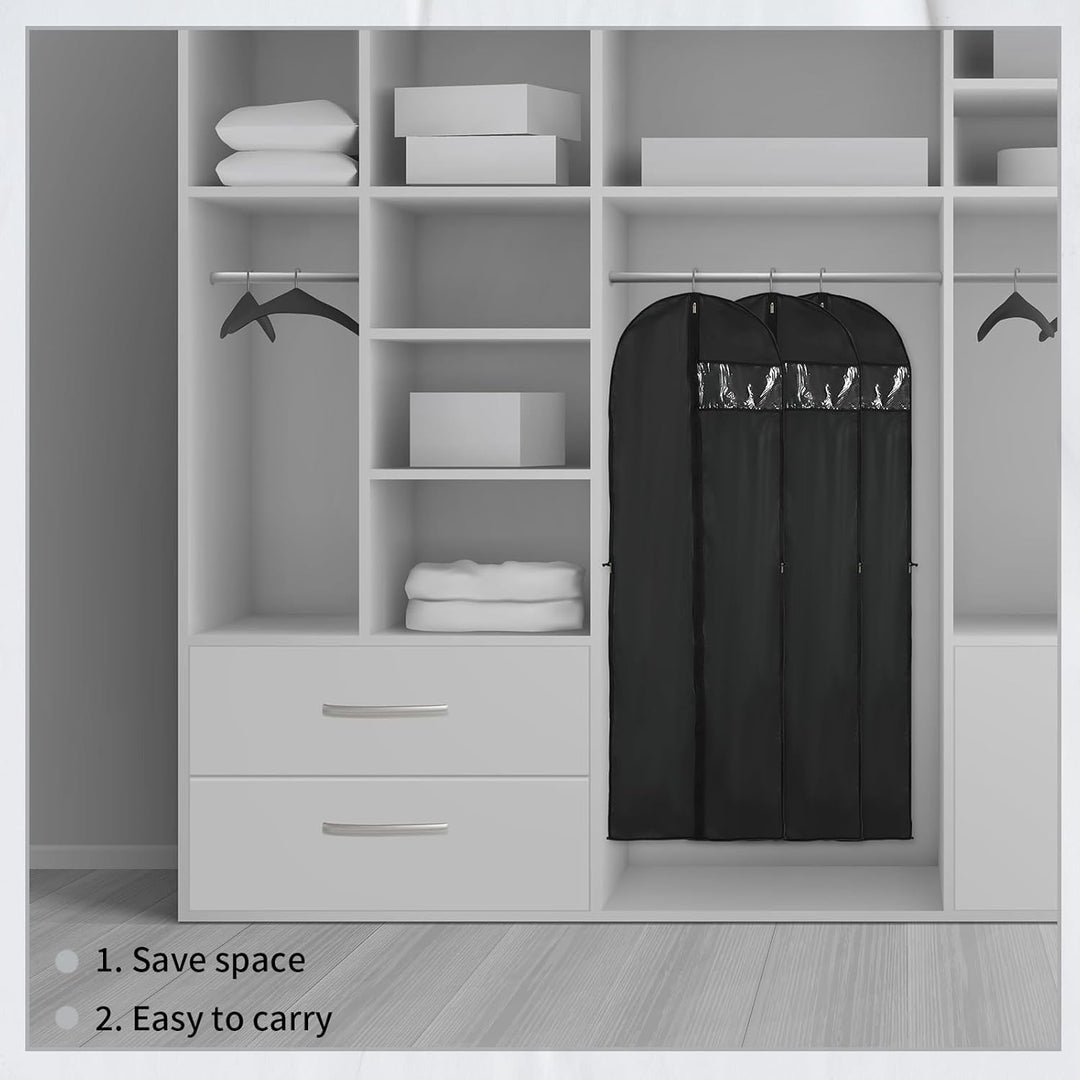 Lange Jurk Opslaghoes – 180 cm met Rits en Venster (2-Pack)