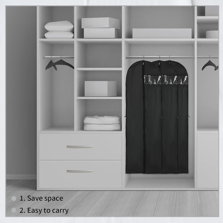 Lange Jurk Opslaghoes – 180 cm met Rits en Venster (2-Pack)