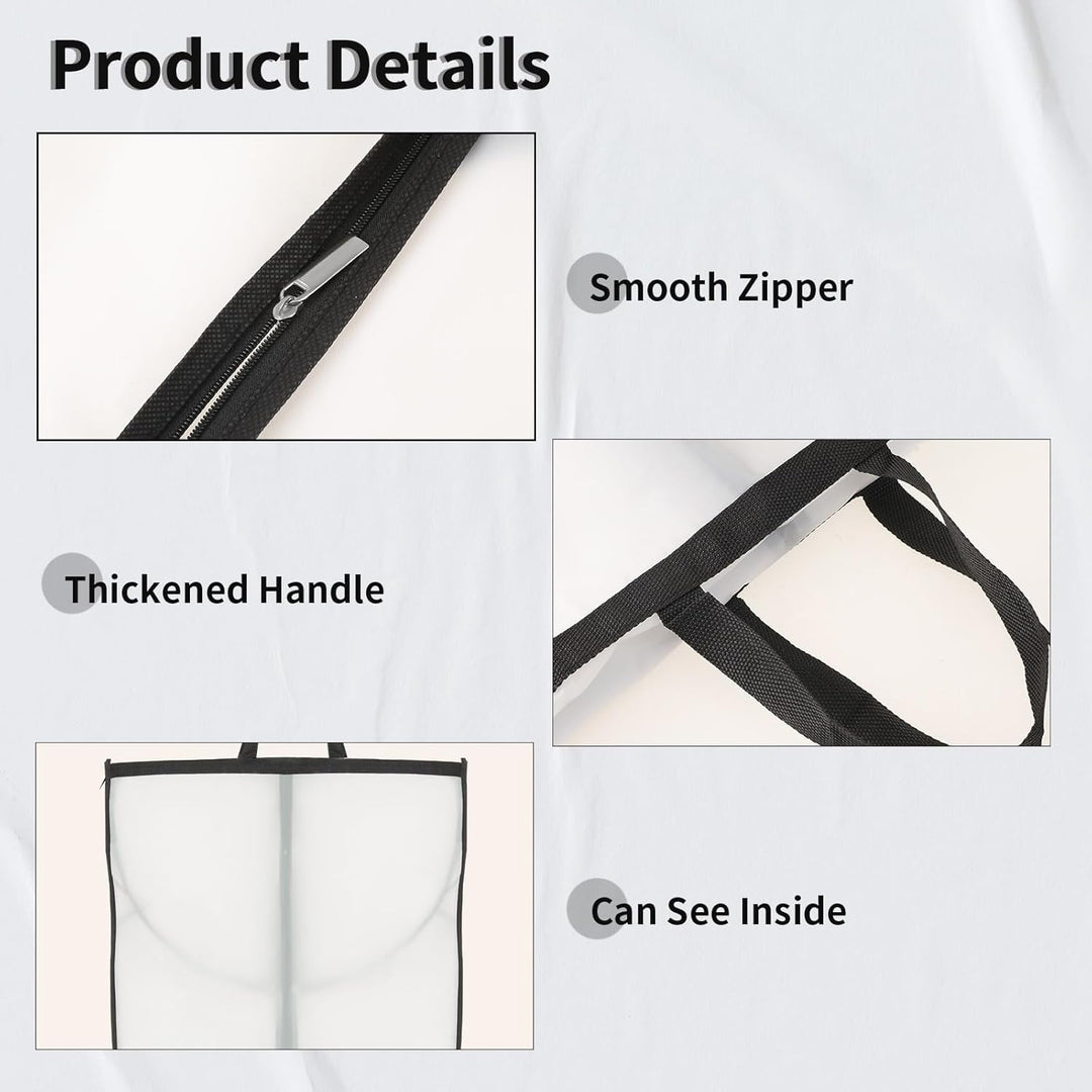 Lange Jurk Opslaghoes – 180 cm met Rits en Venster (2-Pack)