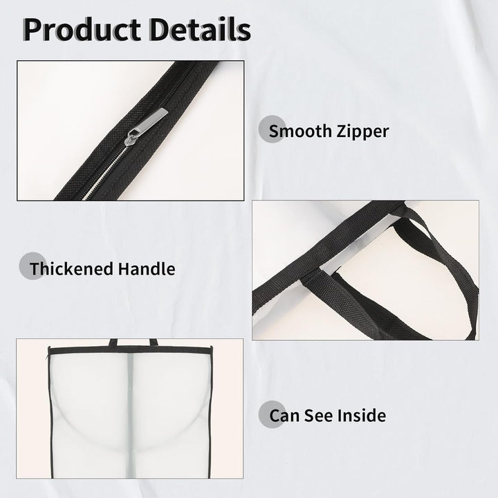 Lange Jurk Opslaghoes – 180 cm met Rits en Venster (2-Pack)