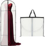 Lange Kleid-Aufbewahrungshülle – 180 cm mit Reißverschluss und Fenster (2er Pack)