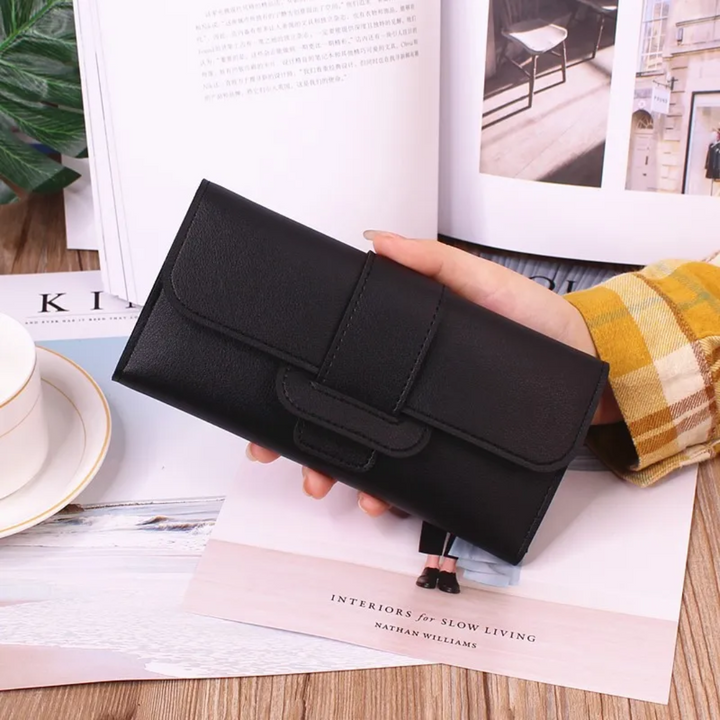 Minimalistische Lange Leder Geldbörse | Einfach & Trendy