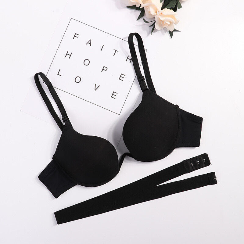 Low Cut Push-Up Bra | With Deep U-Cut