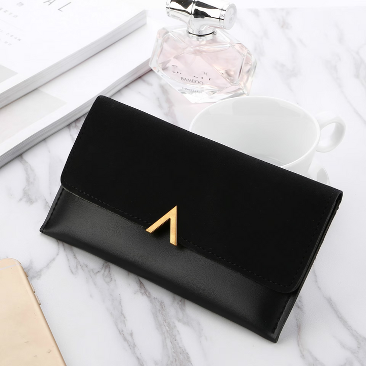 Veloursleder Geldbörse | Groß & Modern
