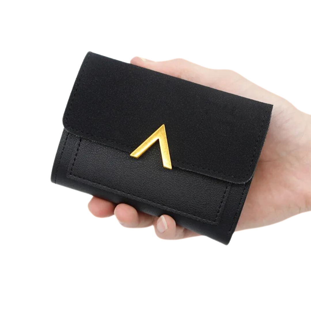 Samt-Leder Mini-Geldbörse | Kompakt & trendy