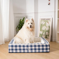 Superweiches Kariertes Hundebett - Scottish Snuggle Bett