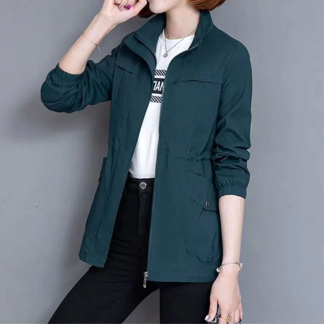 Ivory Slim Windbreaker | Sleek & Modern